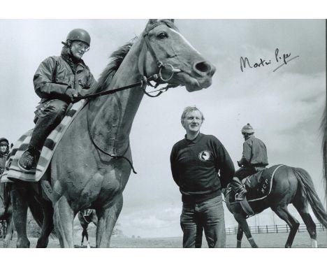 Martin Pipe Signed Horse Racing Jockey 8x12 Photo. Good Condition. All autographs are genuine hand signed and come with a Cer