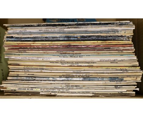 Fifty mainly 1970s LPs, including David Bowie, Leonard Cohen, Randy Newman, Bob Dylan, Simon &amp; Garfunkel, and a number of