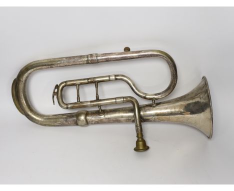 A plated bugle (American Army bugle, 1910)