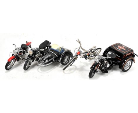 FRANKLIN MINT; a Harley Davidson 'Servicar', '1957 Sportsman', and a 1957 BMW 'FMPM', also a model BMX (4).Additional Informa