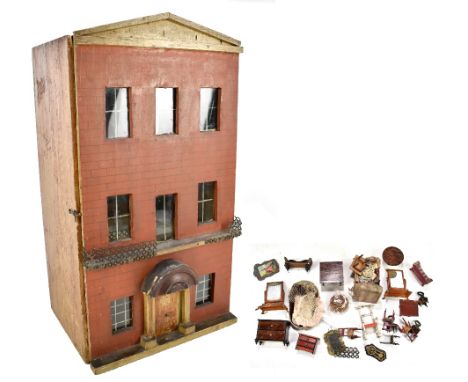 THE TYDD ST MARY DOLLS HOUSE; a mid-19th century painted pine dolls house, originally owned by the Kilham Family of Wisbech, 