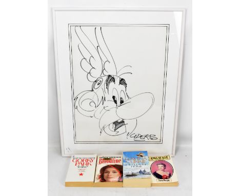 ALBERTO ALEANDRO UDERZO (French born 1927); felt tip on paper, sketch of the comic book character Asterix, signed lower right