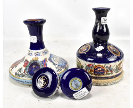Two ceramic ship's decanters of Pusser's rum (2).&nbsp;