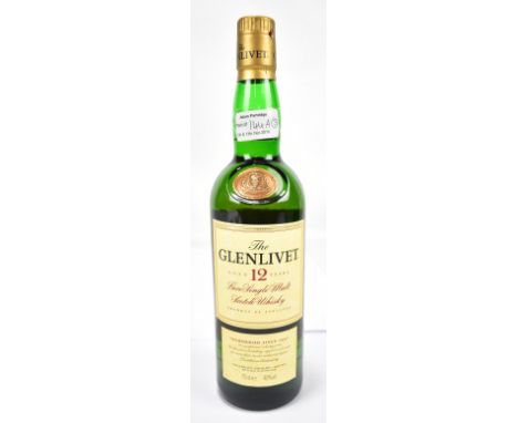 THE GLENLIVET; a single bottle of Aged 12 Years Single Malt Scotch Whisky, 70cl, also Seagram's Royal Stag and Dimple 15 Year