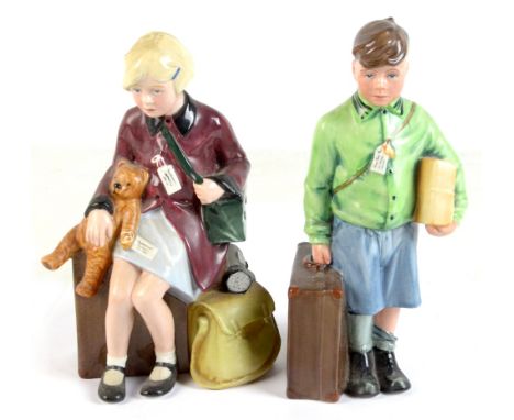 ROYAL DOULTON; two limited edition figures HN3203 'The Girl Evacuee' and HN3202' The Boy Evacuee' (2).Additional InformationT