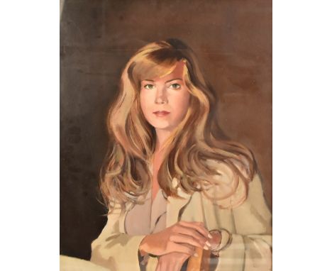 R WHITAKER; oil on board, portrait of a lady, apparently unsigned but with Bolton Auction Rooms Ltd certificate of authentici