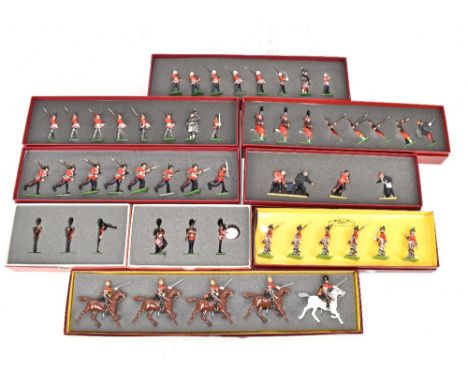 BRITAINS; nine boxed sets including 131 'Durham Light Infantry', 169 'British Heavy Brigade', 167 'French Army 3rd Zouaves', 