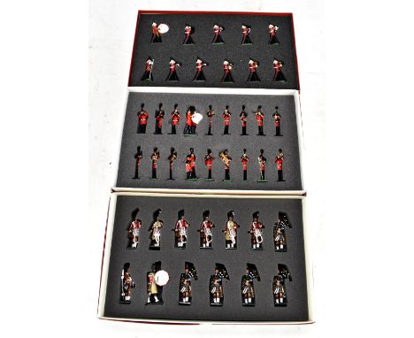 BRITAINS; three boxed limited edition military band sets, comprising 40293 'Band of The Royal Marine Light Infantry', 43058 '