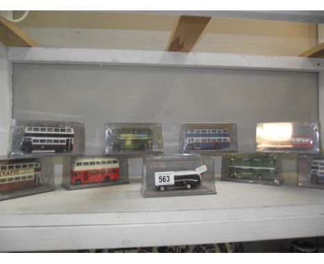 Ten 1:76 scale Exclusive First Editions (EFE) model die cast buses.