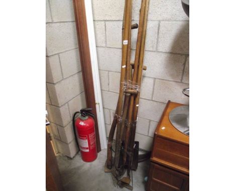 A quantity of vintage garden tools. (collect only).