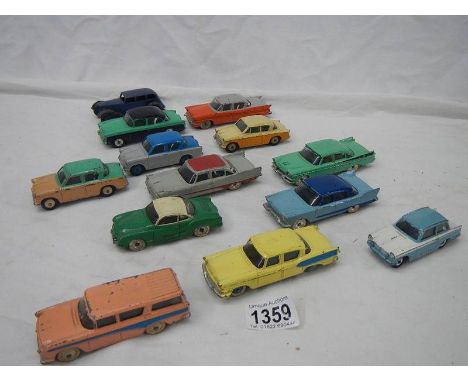 A good selection of 1950/60's Dinky saloon cars including two tone and American models.