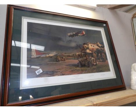 A signed limited edition print - Company of Heroes by Robert Taylor.  (collect only)
