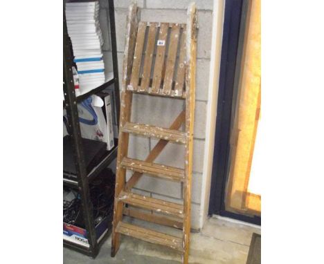 A wooden step ladder. (collect only)