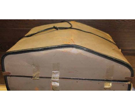 VINTAGE ACCORDION 
red enamel body, box 46cm long