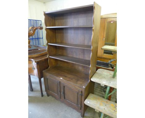 A French oak two door bookcase