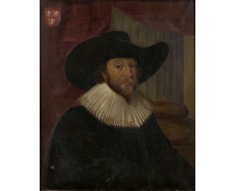 Mamie Wheaton, British, early-mid 19th century- Portrait of Thomas Benett of Norton Bavant (1588-1654); oil on canvas, signed