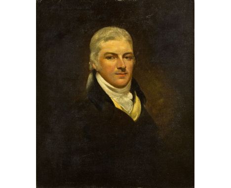 Circle of Sir Thomas Lawrence, PRA, British 1769-1830- Portrait of Frederick Gardner of Ashford Lodge, Halstead, Essex; oil o