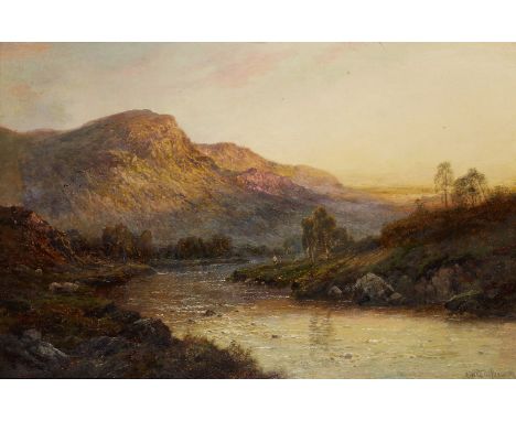 Alfred de Bréanski Snr, RBA,British 1852-1928-The River Teith; and The Hills of Na Garr;oils on canvas, each signed 'Alfred d