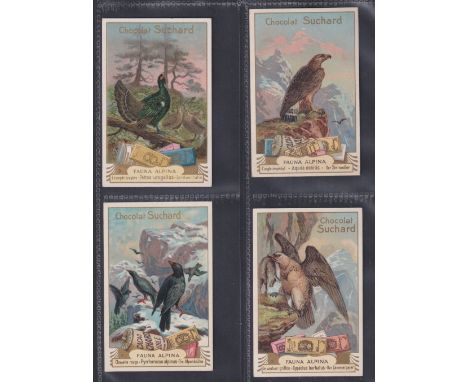 Trade cards, Suchard, Fauna Alpina, 'L' size, ref. 1-103 (set, 12 cards) (gd/vg)