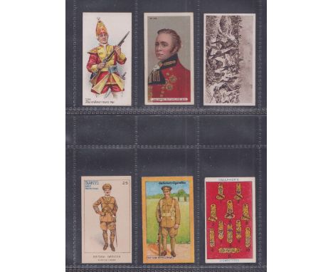 Cigarette cards & Postcards, Specialised collection of Military cards In 11 modern double postcard sized albums. Each album h