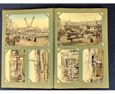 Postcards, Exhibitions, a collection in vintage album of approx. 200 cards of exhibitions, mainly Franco British, with a few 