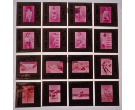 Glamour photography, 58, vintage, Esquire colour transparencies each one showing topless models in various poses (vg)