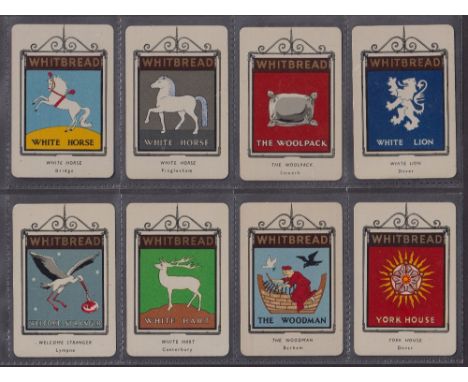 Trade cards, Whitbread Inn signs 3rd Series (metal version) (set 50 cards), sold with advertising leaflet, promoting the rele