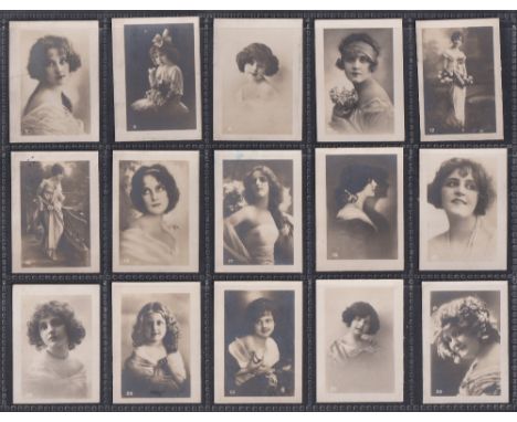 Cigarette cards, Azores, Estrela, Beauties, Children, Couples & Scenes, 'K' size, numbered, 96 different cards (gen. gd)