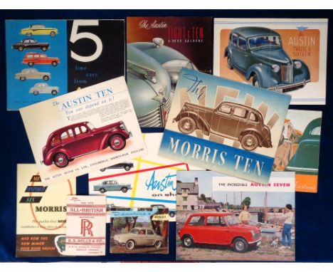 Motoring, a selection of approx. 100 motoring brochures dating from throughout the 20thC to include 1907 Franklin (vg), Bentl