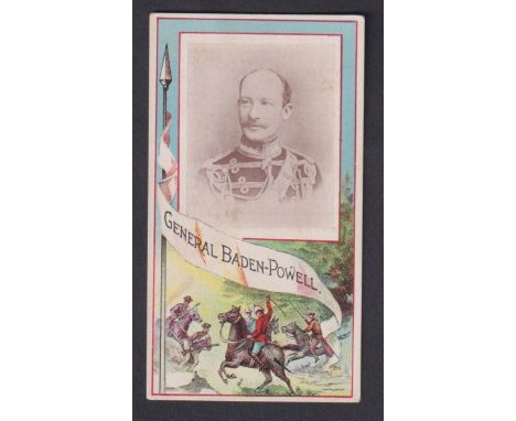 Cigarette card, USA, D McAlpin & Co, Generals, Ref T64, type card, General Baden Powell (Boer War) (vg) (1)