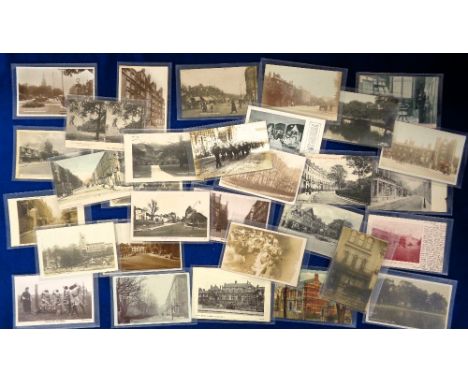 Postcards, London, a selection of approx. 65 cards, mostly suburbs. RPs include Wimbledon Rd Wandsworth, Princess Gate, The G