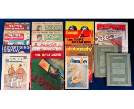 Magazines, 75+ assorted vintage magazines most dating from the mid 19th to the mid 20thC to include Your British Railways, Ho