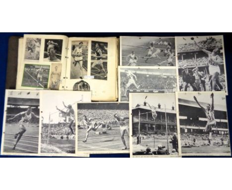 Olympics / Athletics autographs, a collection of 16 b/w supplement photos issued with Track & Field News showing action shots