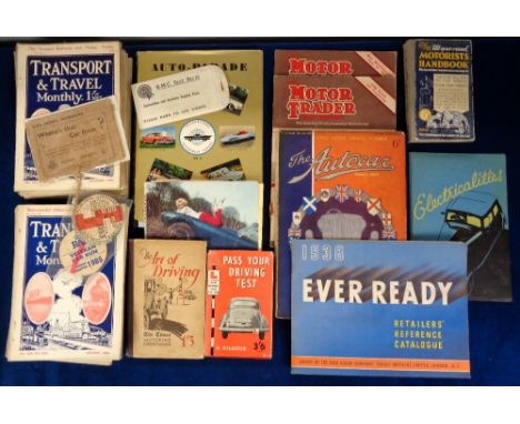 Motoring, a selection of over 100 assorted vintage items to include Motorway Reports, 1920 Oxford University Motor Licence, p