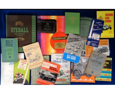 Motoring, a selection of 26 vintage items to include Dennis Max brochure, 1948 RAC International Grand Prix brochure, 1954 Mo