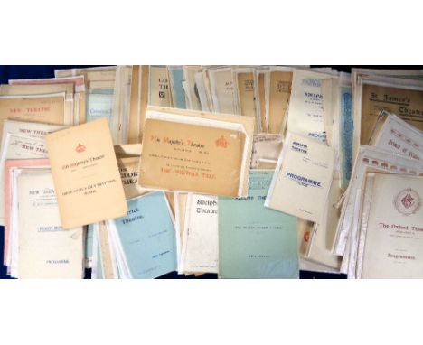 Entertainment, London Theatre Programmes, 200+ programmes, 1901-1919 to include Adelphi, Apollo, Comedy, Criterion, Dalys, Gl