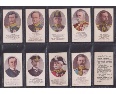 Cigarette cards, Murray, War Series K (set 35 cards) including Winston Churchill (some backs slightly grubby / stained, gen f
