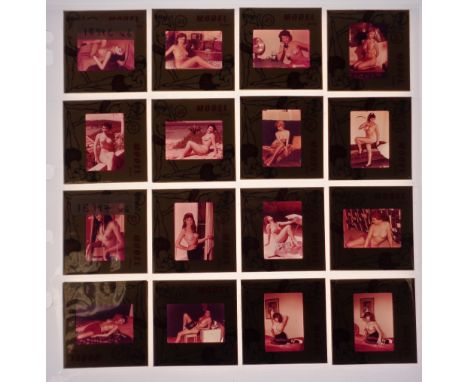 Glamour photography, 48, vintage adult, colour transparencies each one showing topless models in various poses from the 'Mode