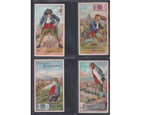 Trade cards, Suchard, two sets, Gulliver's Travels ref. 1-85 (12 cards) & Animal Hunting ref. 1-107 (12 cards) (gd/vg) (24) 