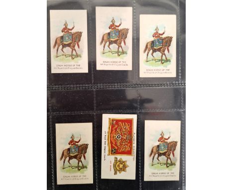 Cigarette cards & Postcards, Specialised collection of Military cards In 10 modern double postcard sized albums. Each album h