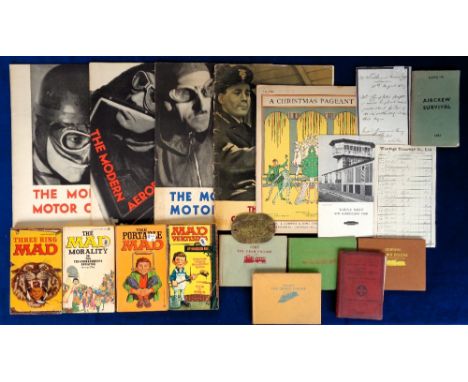 Ephemera, approx. 50 items to include Mad magazines (6), Mad paperbacks (4), 4 first edition Thomas The Tank Engine books (He