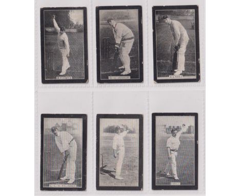 Cigarette cards, Smith's, Champions of Sport (Blue backs), six cards, all Cricket subjects, W.P. Howell, G.L. Jessop, M.A. No