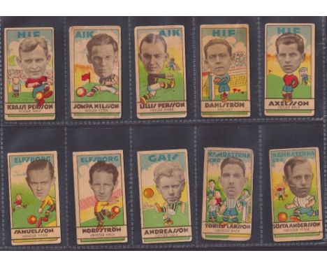 Trade cards, Football & Other Sports, Swedish issues, 49 cards from 2 series, Forsberg Footballers (35) plus Huslakarens K si