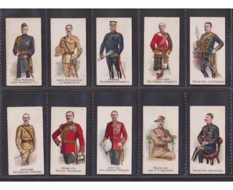 Cigarette cards, Smith's, Boer War (Coloured) (set, 50 cards) inc. Baden-Powell (some with minor faults, a few fair, gen. gd)