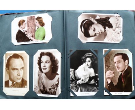 Postcards, Cinema, a vintage album of approx. 153 cards of cinema stars, pinups, and a few Edwardian actors. Includes Fred As
