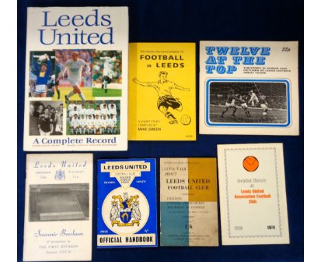 Leeds Utd, a collection of seven publications, 'Let's Talk About Leeds United' from the Football Handbook Series 2 issue no 3