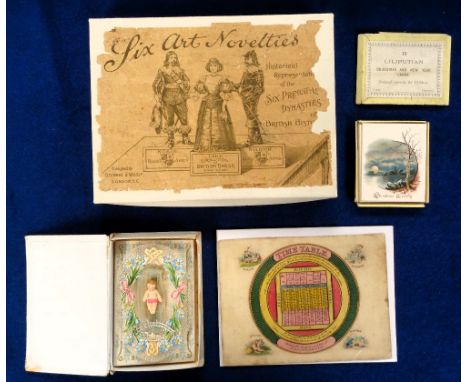 Georgian and Victorian Novelties, 4 items to comprise a movable card 1832 Time Table 'perpetual' calendar 'Shewing the progre