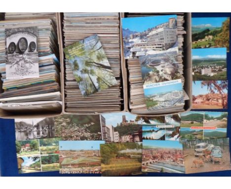 Postcards, Germany, a collection of approx. 1900 mainly modern and a few vintage cards, D.D.R, Deutche Bundespost, the large 