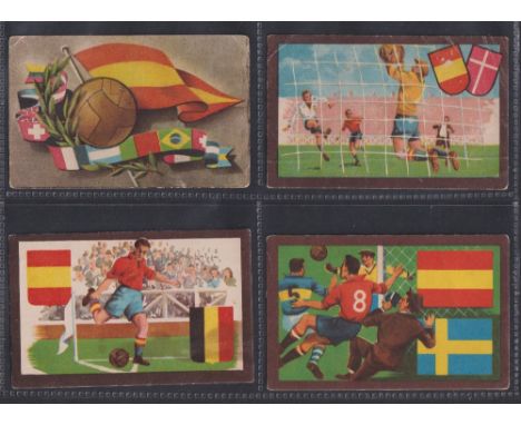 Trade cards, Spain, Chocolates Tupinamba, 'Partidos Internacionales' (International Matches) 'L' size, (set, 33 cards), chrom