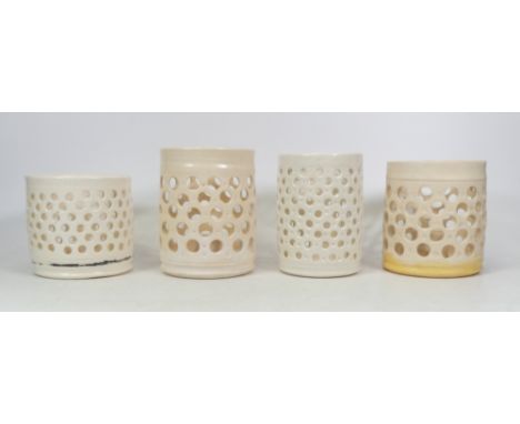 Isabella Pope, Studio Pottery Candle Holders. Pope was a Master Potter and teacher who created these forms inspired by Chines